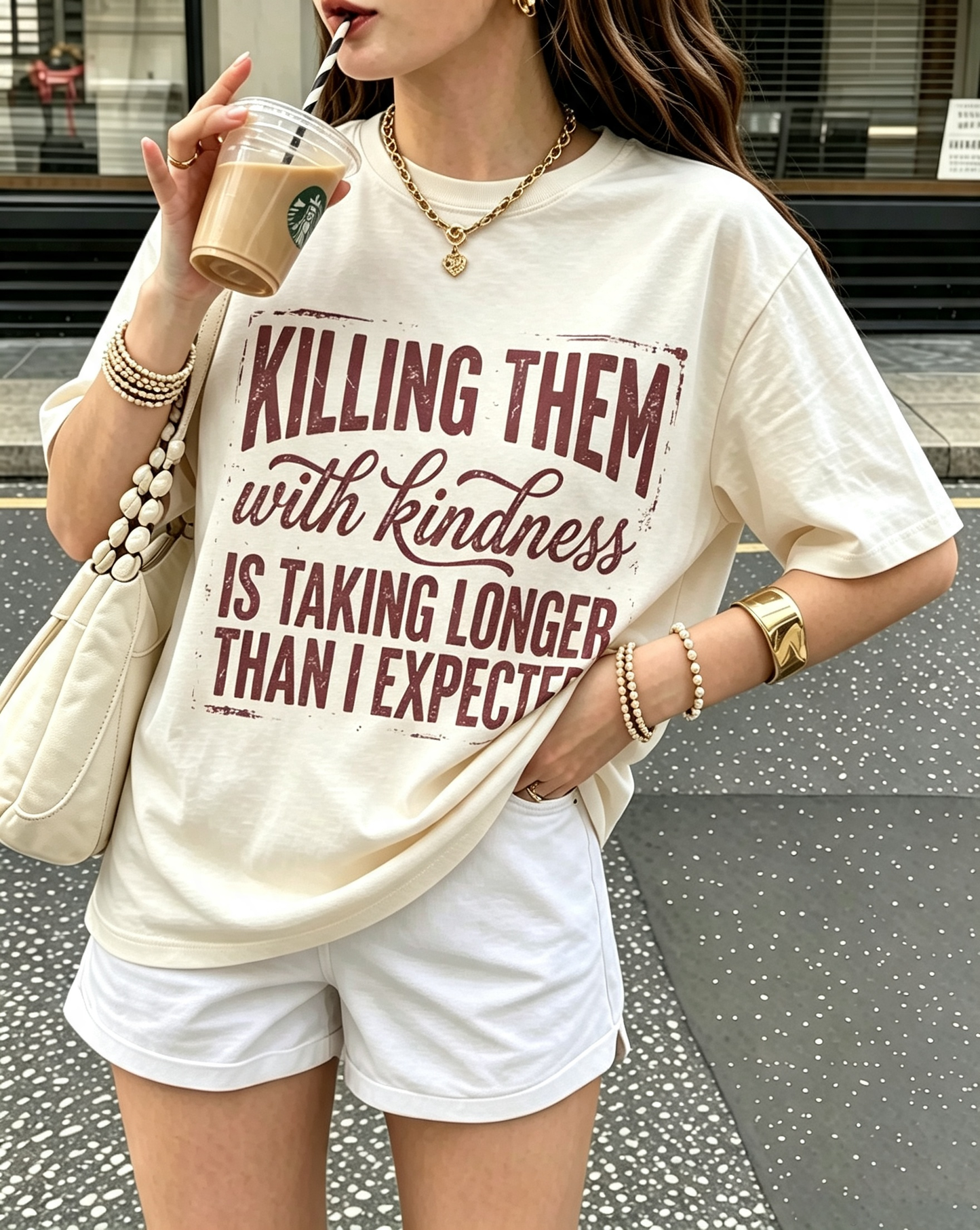 Killing Them With Kindness Oversized Tee