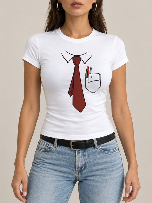 White Tie and Pocket Graphic Tee