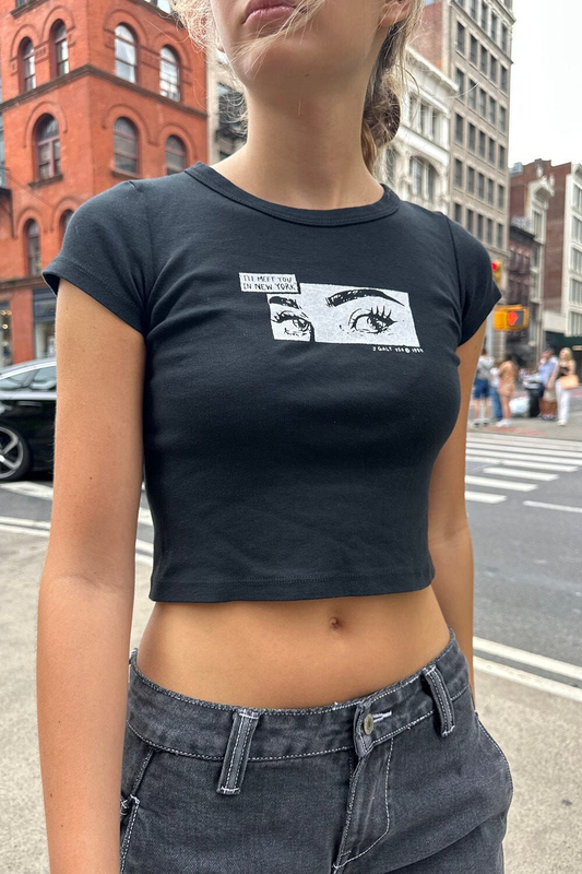I'll Meet You In New York Graphic Baby Tee