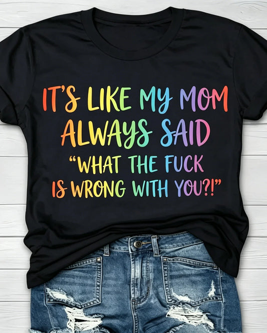 Fun Pattern Crew Neck Short Sleeve T-Shirt