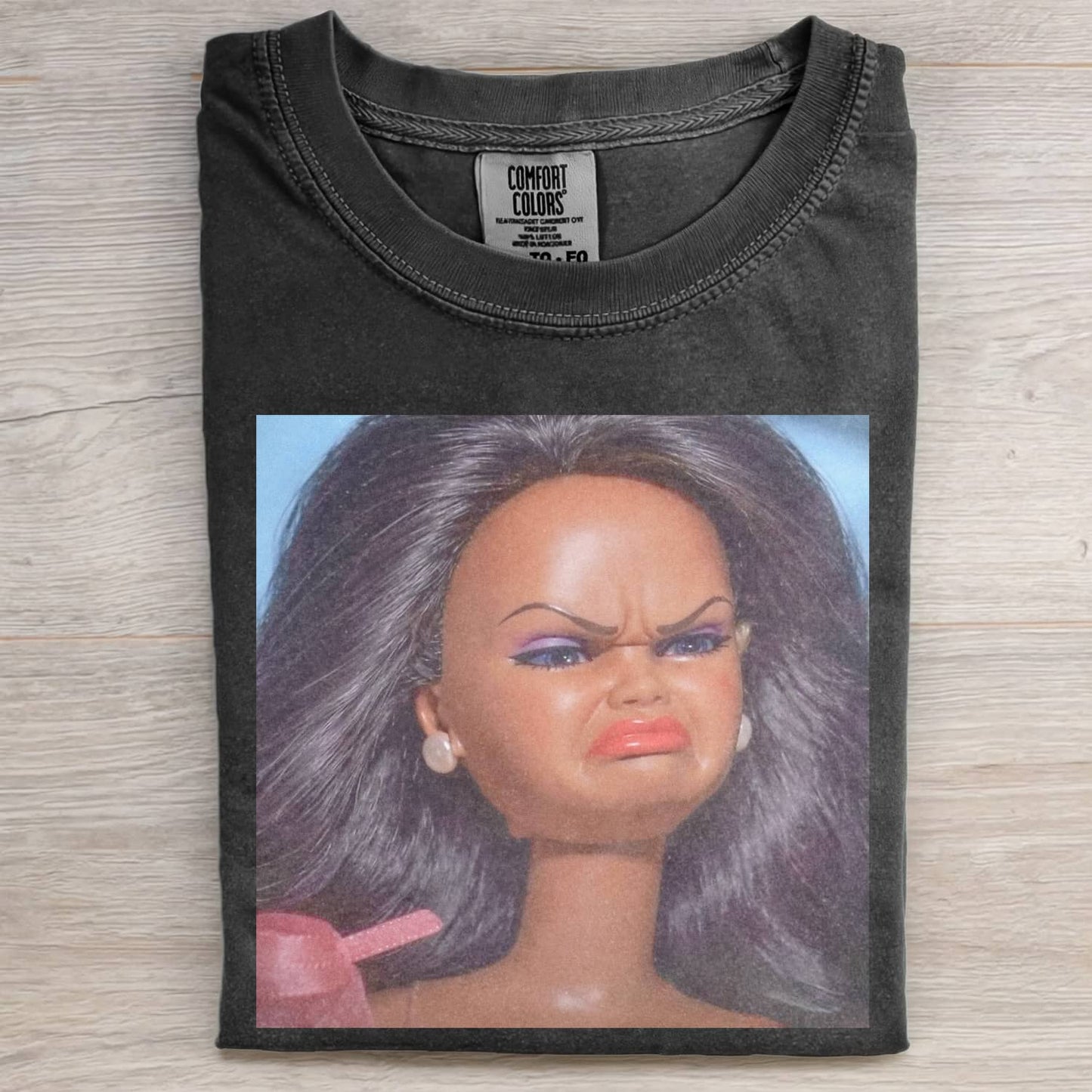 BLACK DOLL GIRL DISGUSTED MEME T-SHIRT
