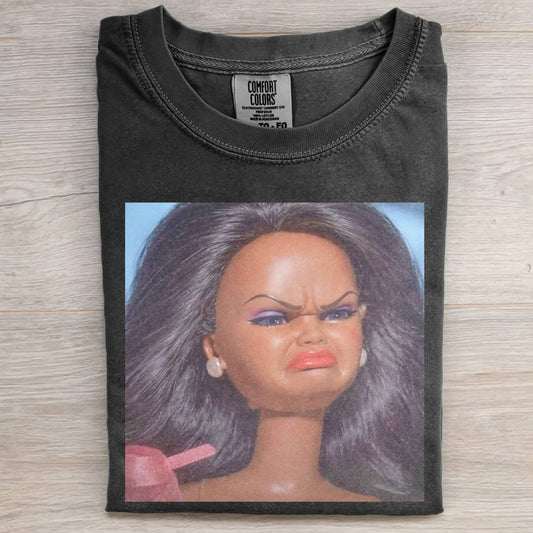 BLACK DOLL GIRL DISGUSTED MEME T-SHIRT