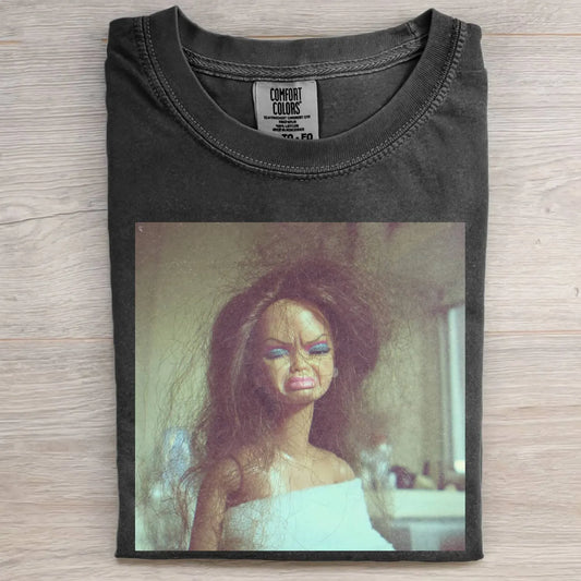 GRUMPY DOLL GIRL FACE MEME TEE