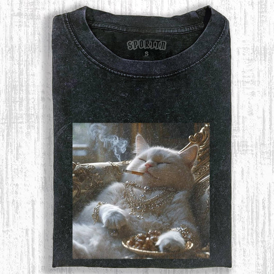 WACKY SMOKING CAT MEME T-SHIRT