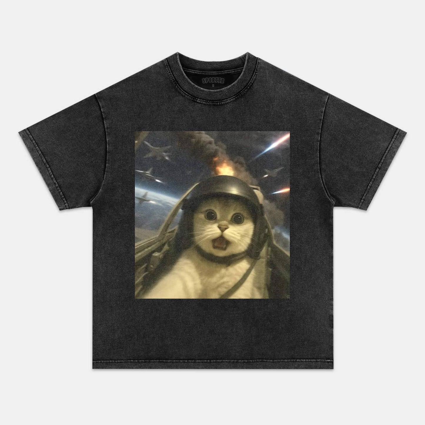 WACKY CAT TEE. 7.3