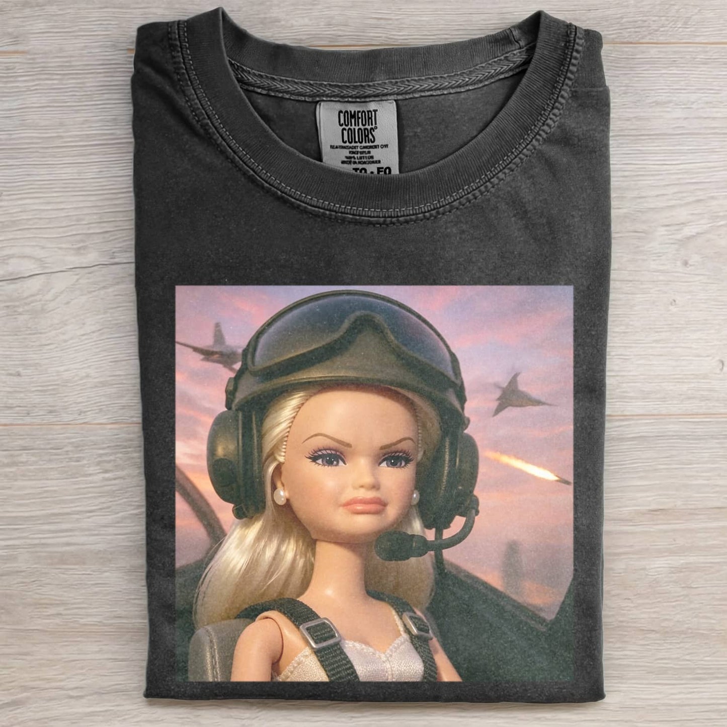 THE CHILL GIRL PILOT DOLL FUNNY MEME TEE