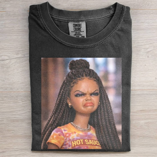 MOOD DOLL GIRL FUNNY FACE MEME TEE