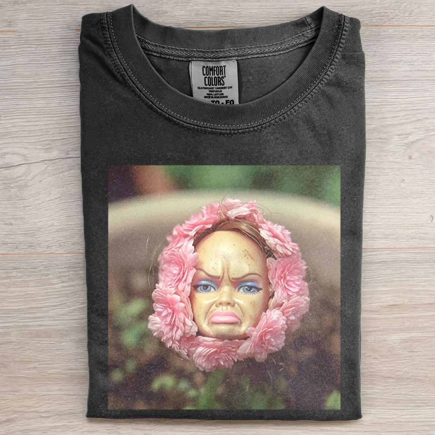 DISGUSTED DOLL FLORAL GIRL FUNNY MEME TEE