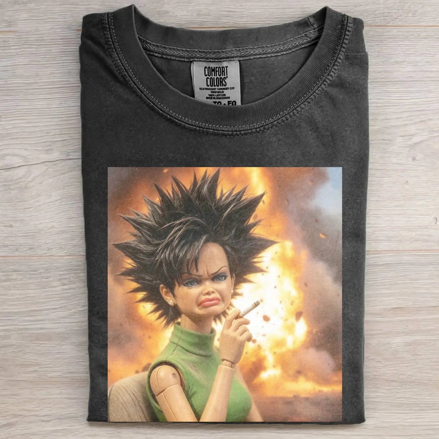 GRUMPY SAIYAN DOLL GIRL FACE MEME TEE