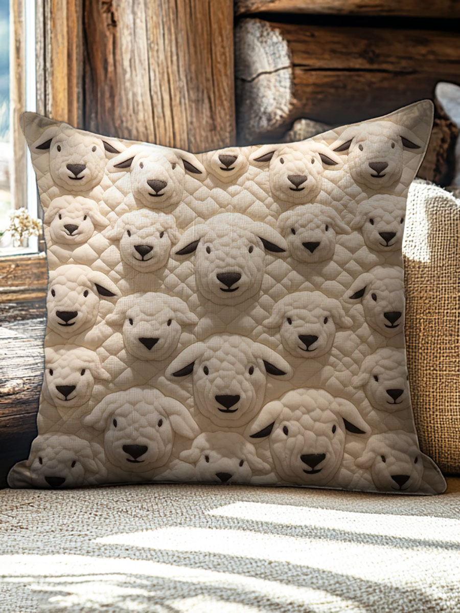 Lamb Pattern Art Print Pillow