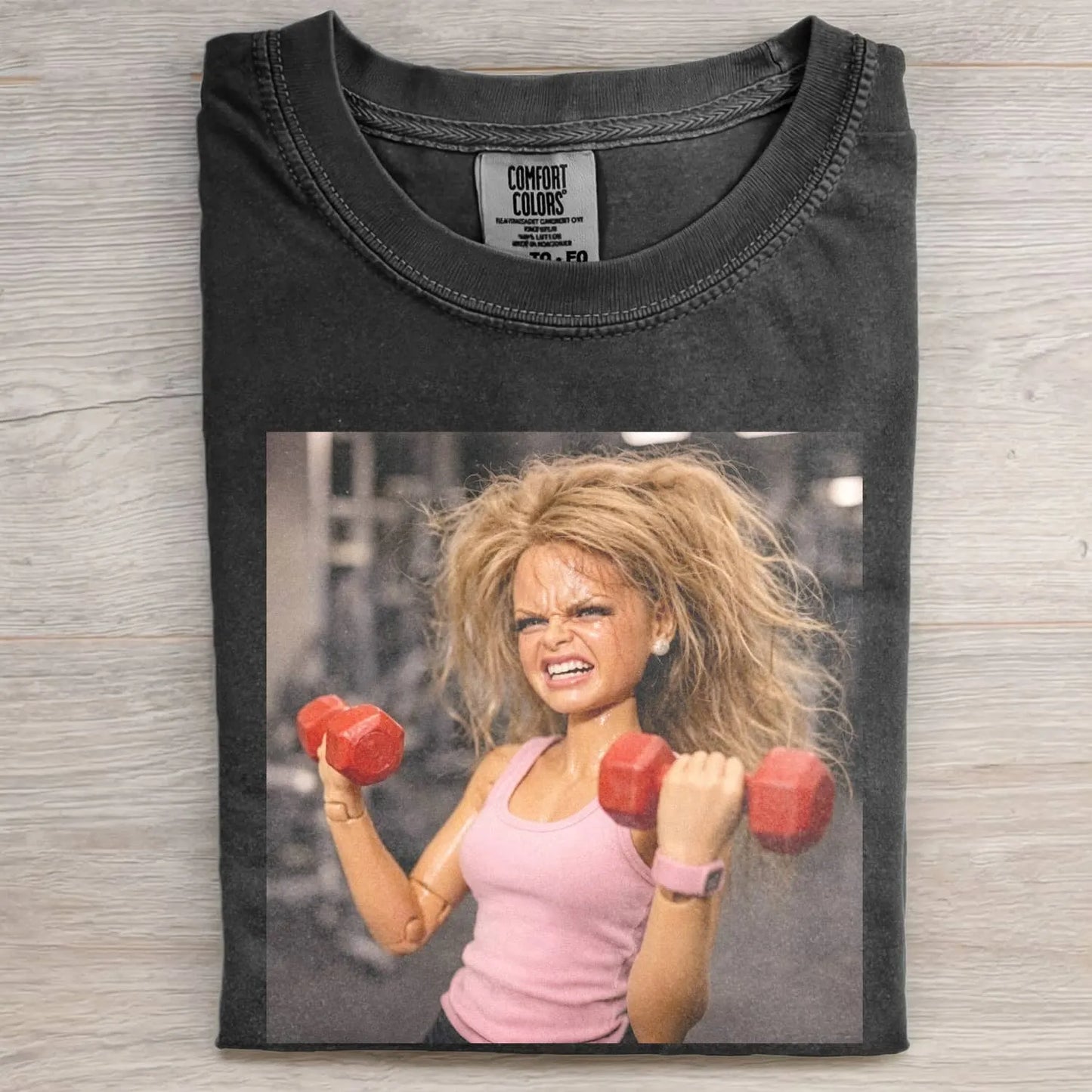 GYM DOLL GIRL FUNNY FACE MEME TEE