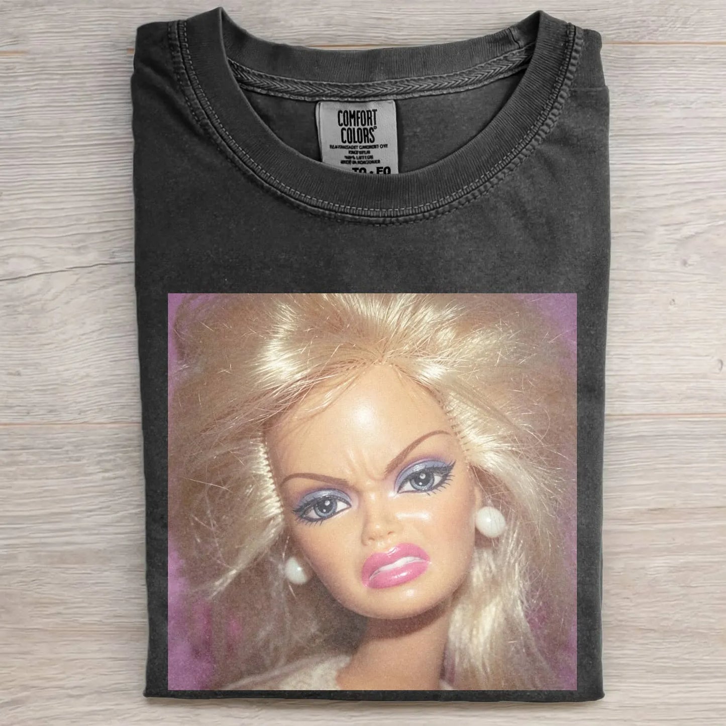 MEAN FACE DOLL GIRL MEME TEE