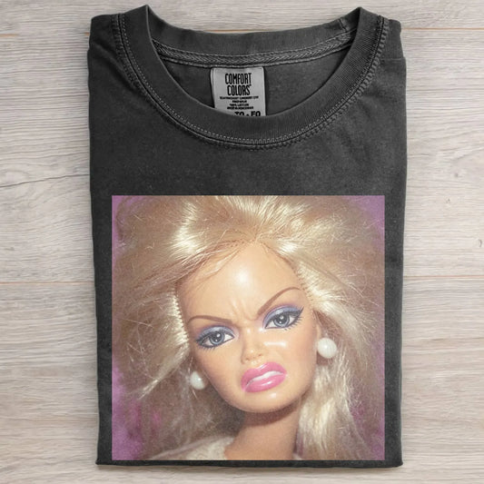 MEAN FACE DOLL GIRL MEME TEE