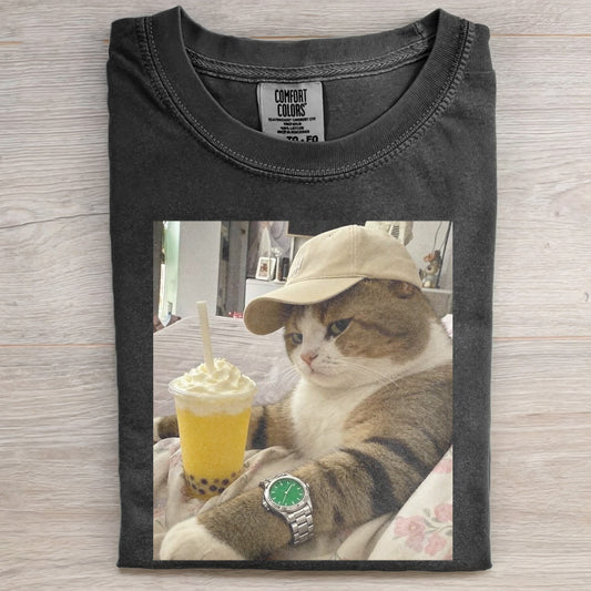 FUNNY CAT MEME TEE