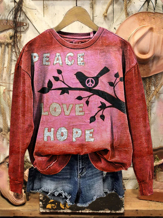 Peace Love Hope Casual  Sweatshirt