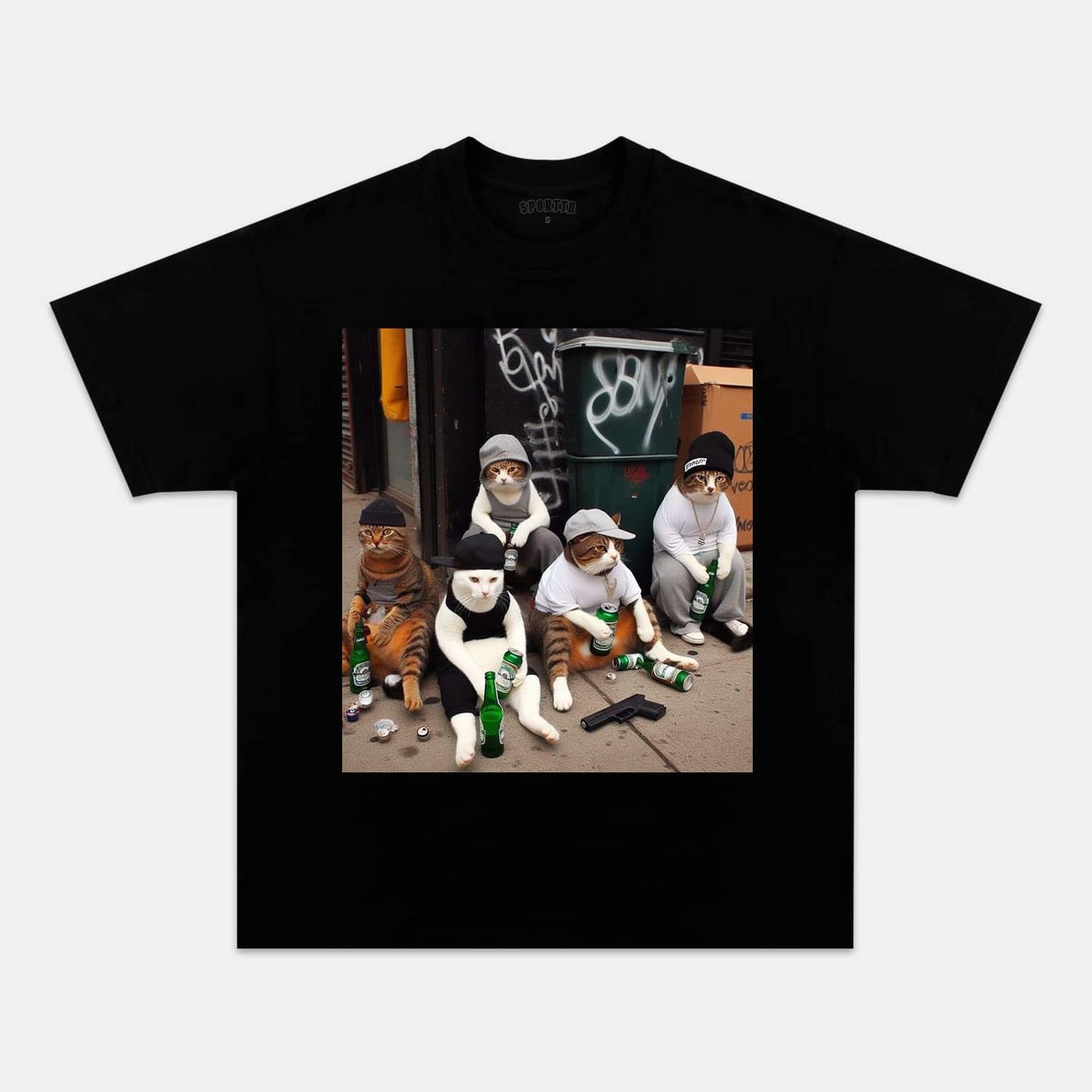 WACKY CAT TEE. 7.3