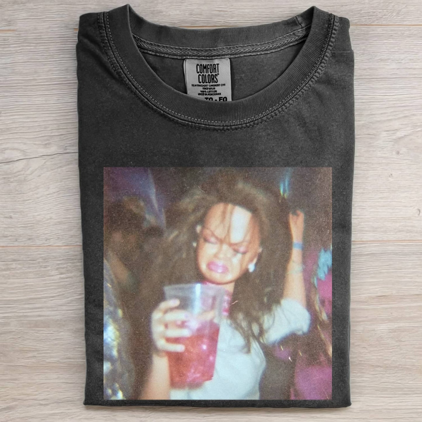 BLACK DOLL FACE PARTY POV TEE