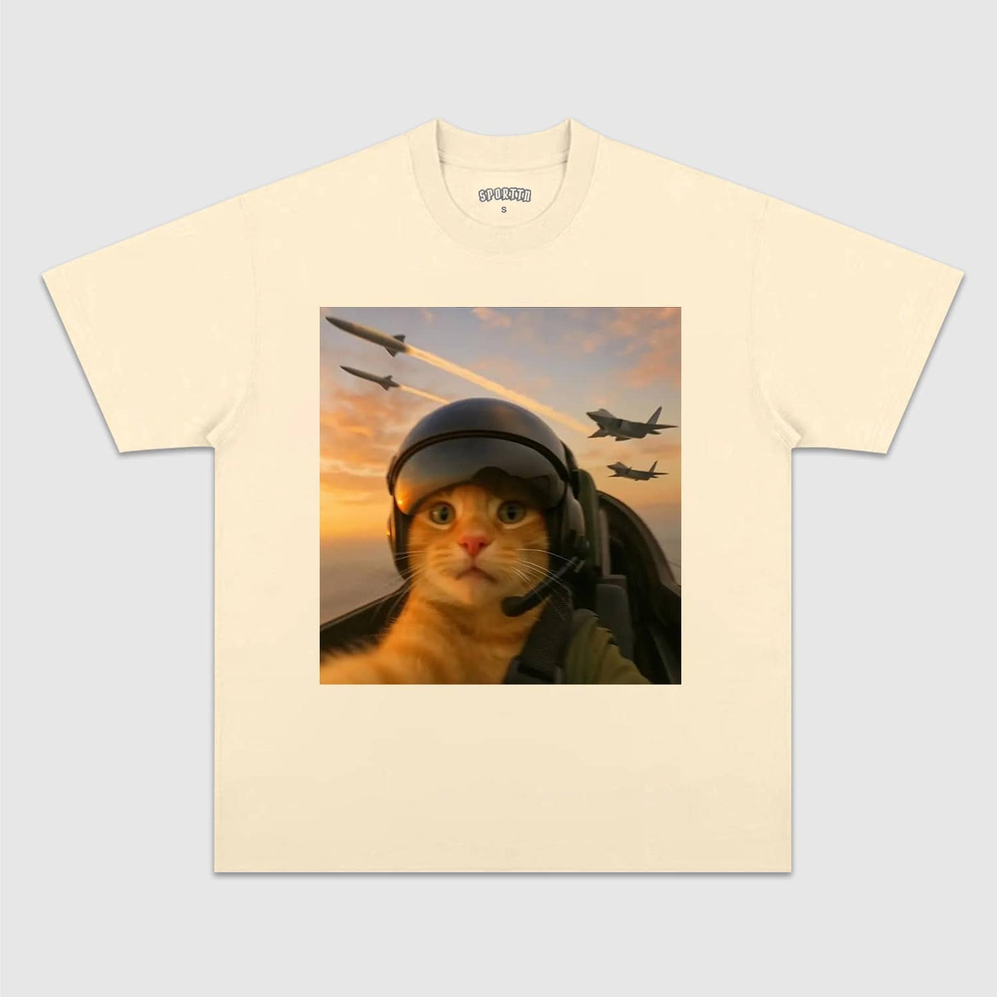 WACKY CAT TEE. 7.3