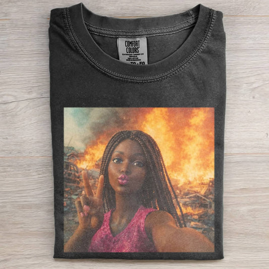 BALCK DOLL GIRL FUNNY MEME TEE