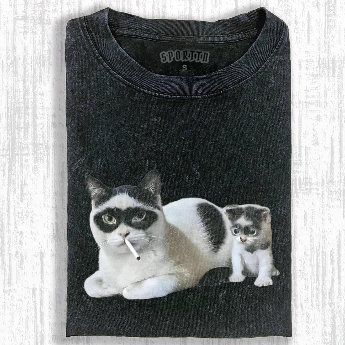 SMOKING CAT MEME T-SHIRT