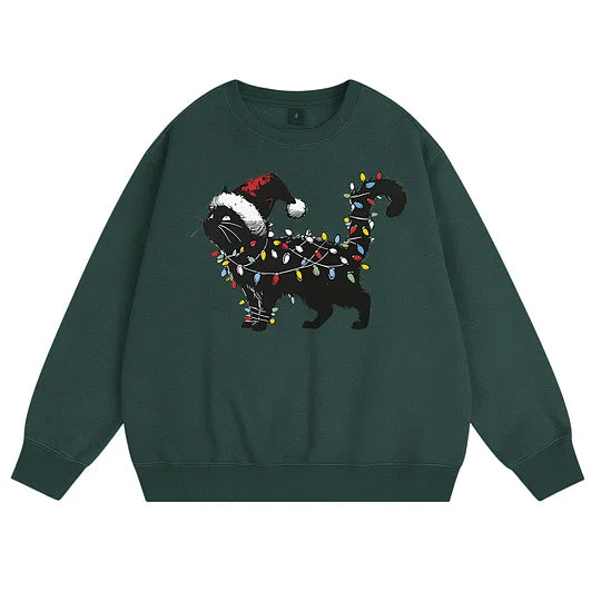 Cute Cat Christmas 100% Cotton Sweatshirt