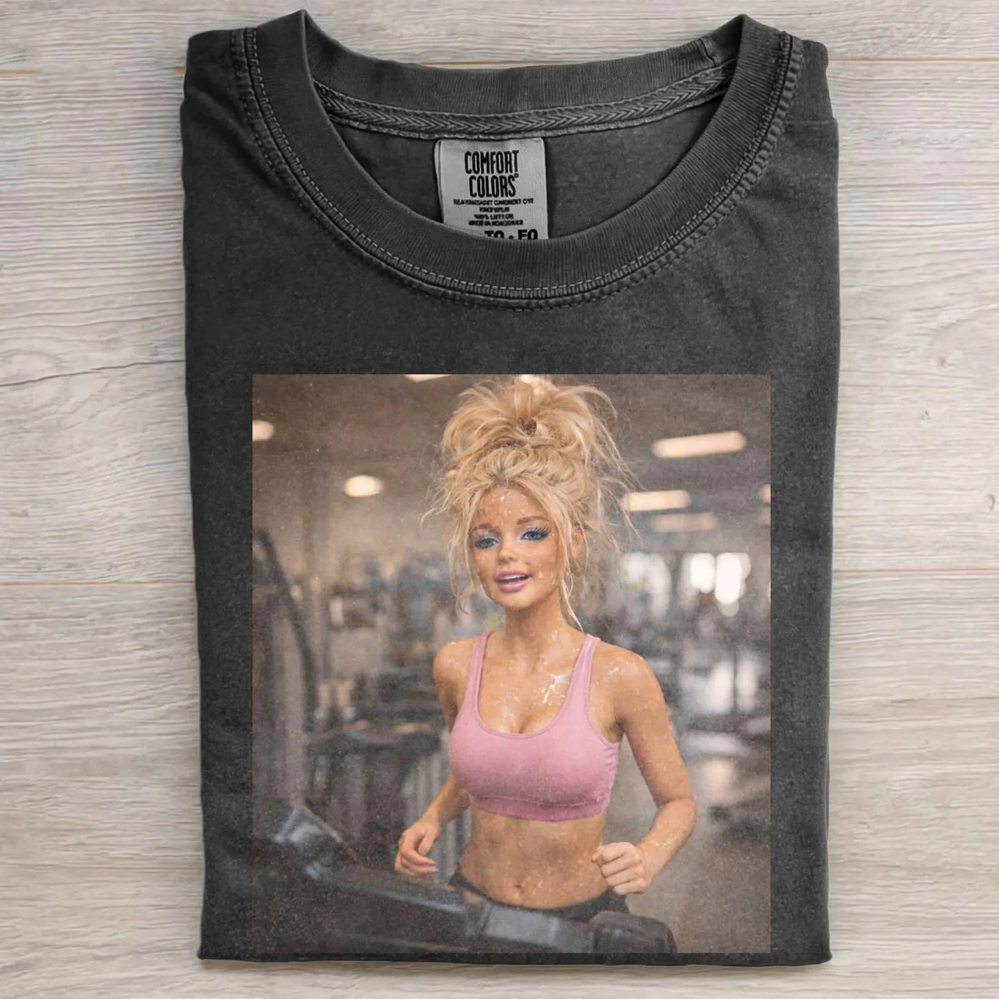 GYM DOLL GIRL FUNNY FACE MEME TEE