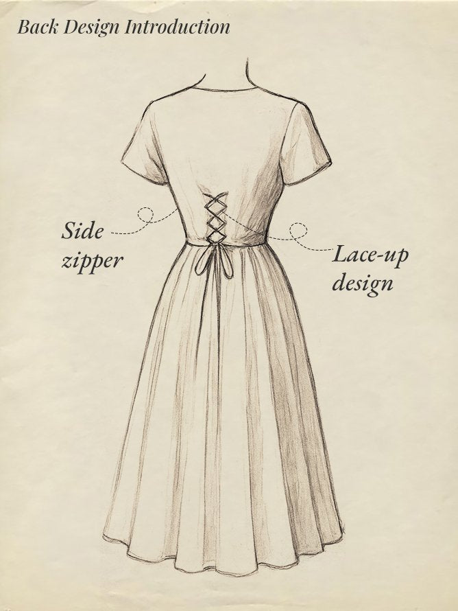 Maxi Linen Dress, Long Sleeves, V Neck, Plain, Button Design, Vintage, Deep Red