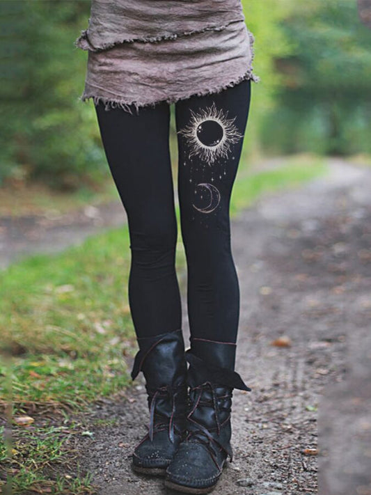 Tribal Sun & Moon Totem Leggings