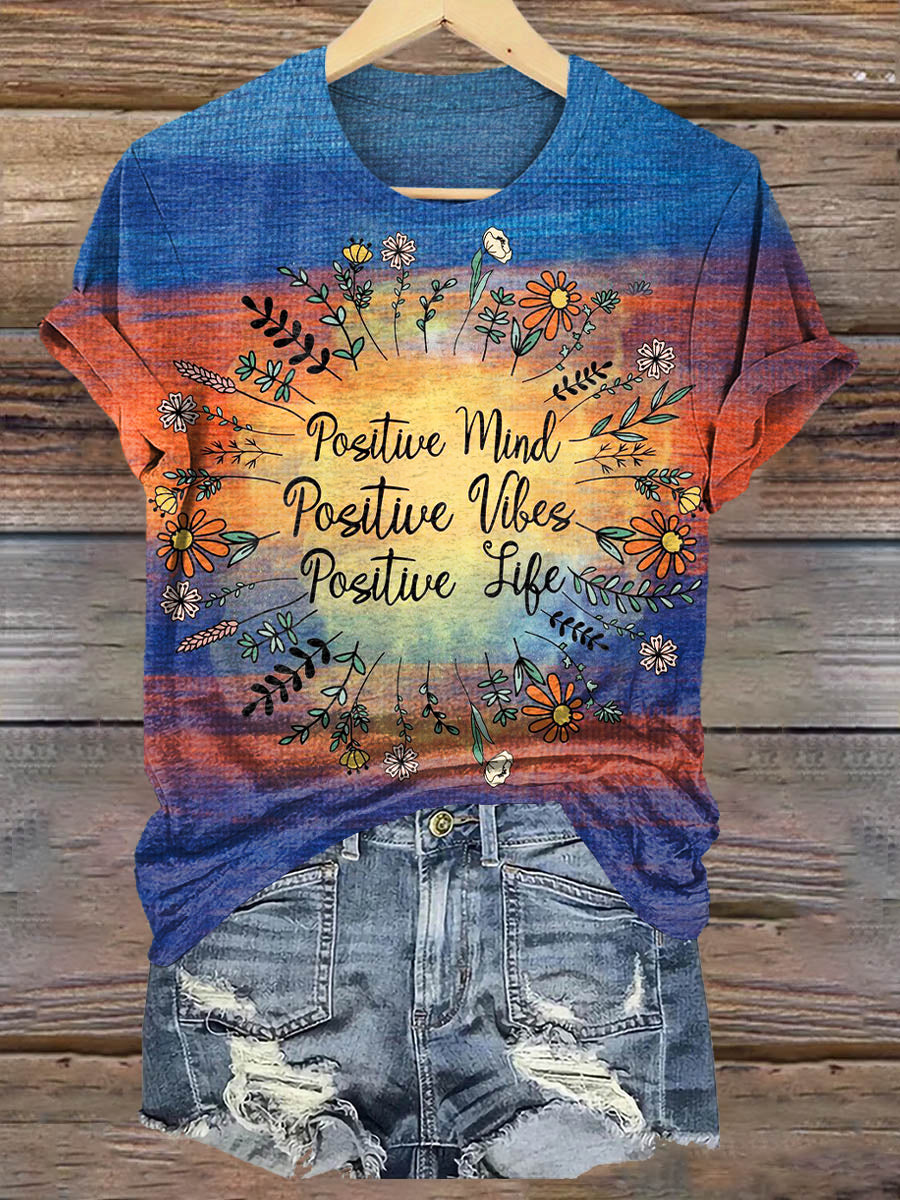 Hippie Art Print Casaul Short Sleeve T-shirt