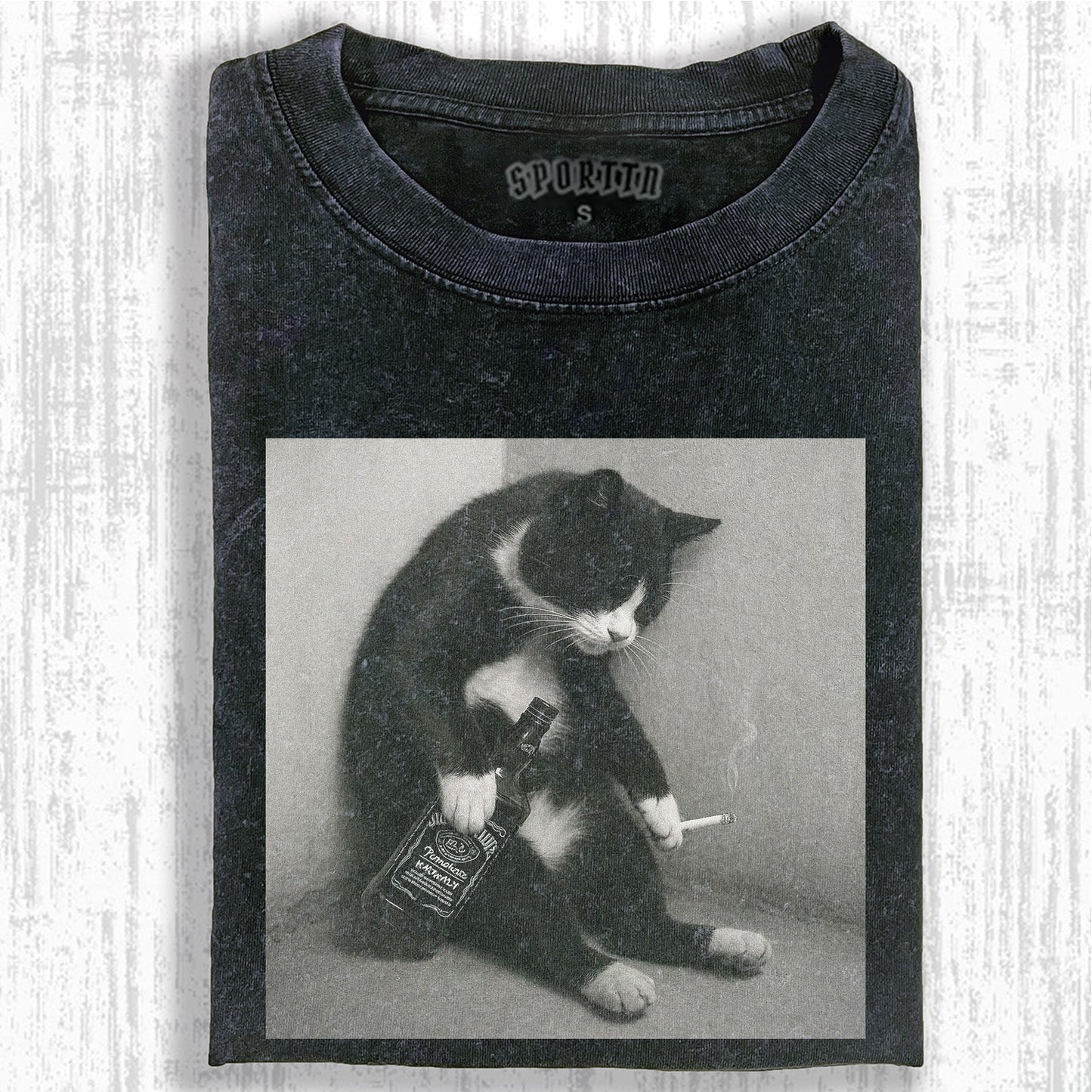 WACKY HANGOVER CAT T-SHIRT