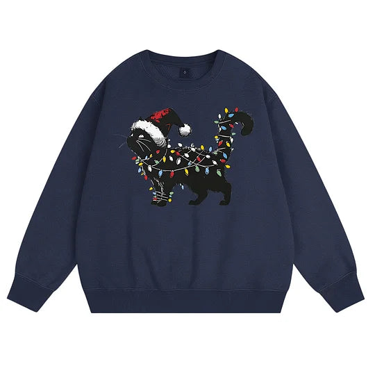 Cute Cat Christmas 100% Cotton Sweatshirt