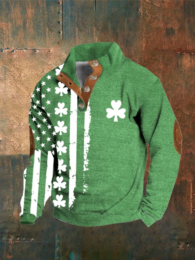 Men's St. Patrick's Day Button Sweatshirt