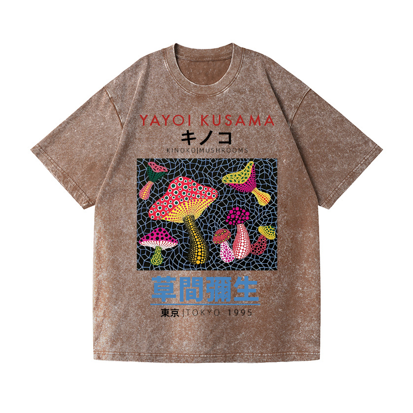 Yayoi Kusama Vintage Wash Japanese Design T-Shirt