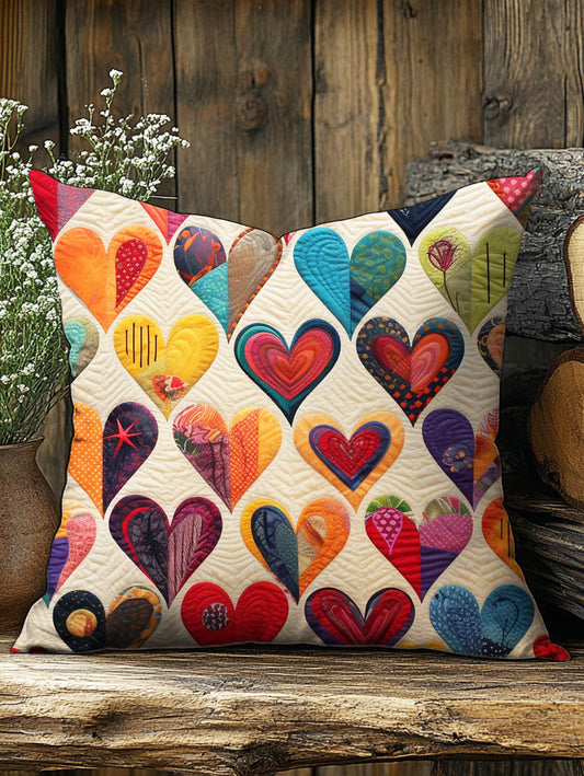 Valentine's Day Colorful Hearts Print Casual Pillow