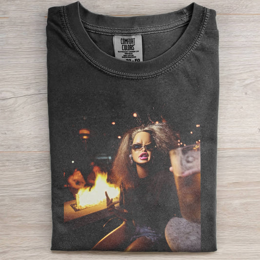 DOLL FACE MEME PATIO VIBES ONLY TEE