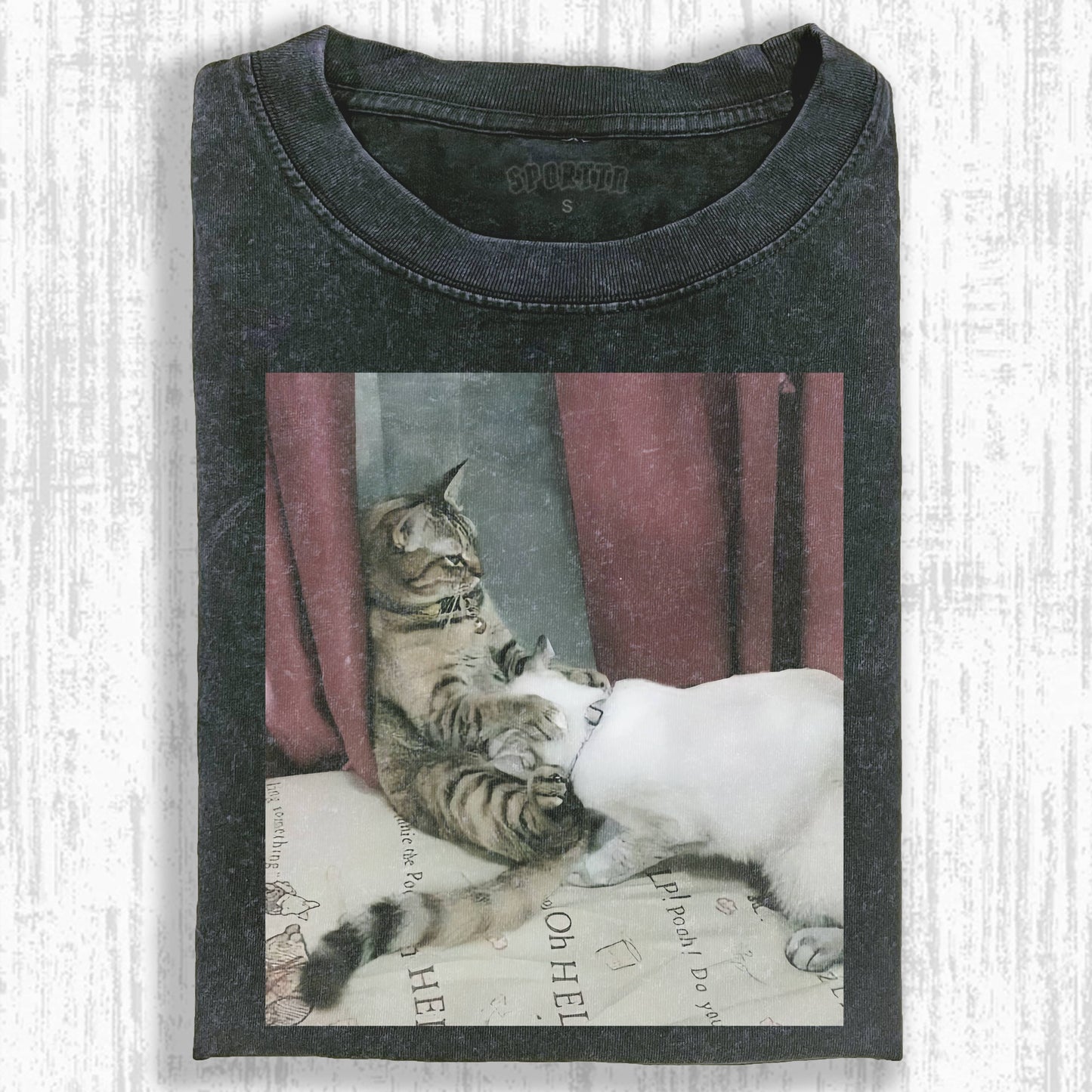 WACKY CAT TEE. 7.5