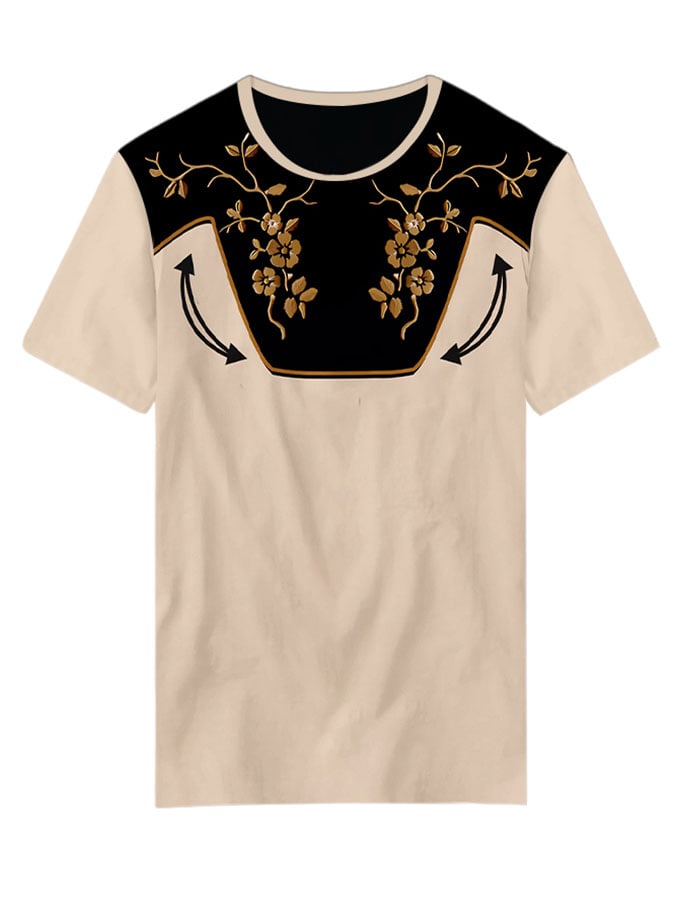 Women's Classic Vintage Botanical Crew Neck T-shirt