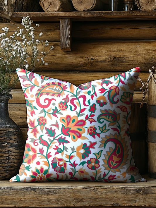 Vintage Paisley Floral Pattern Art Print Casual Pillow