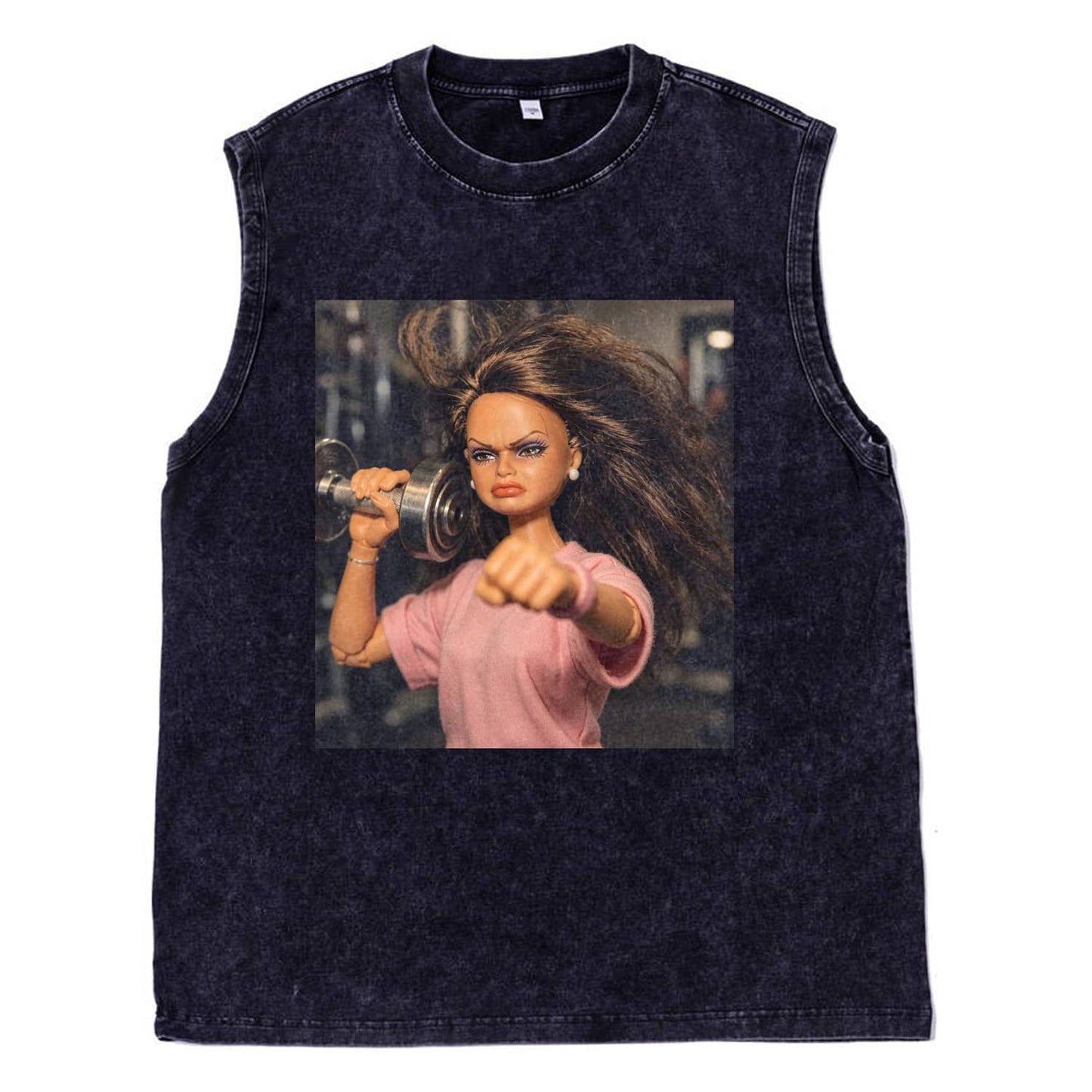 GYM DOLL GIRL FUNNY FACE MEME TEE