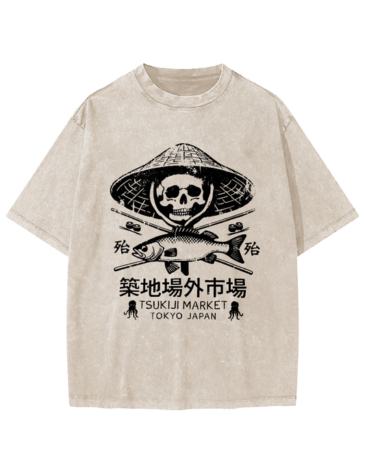 Off Site Market of Tsukiji Vintage Washed T-shirt