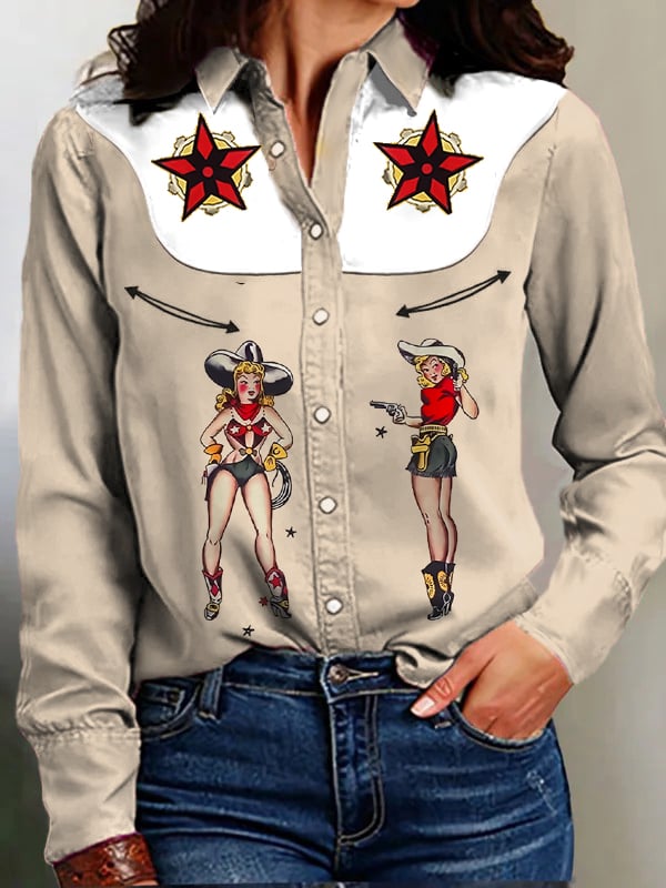 Women's Western Print Shirt