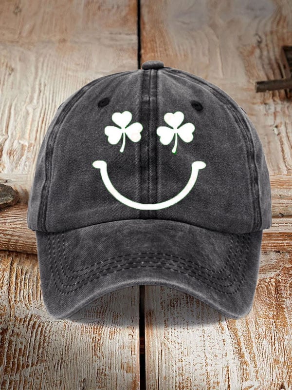 Unisex Distressed Cotton Washed St. Patrick's Day Print Hat