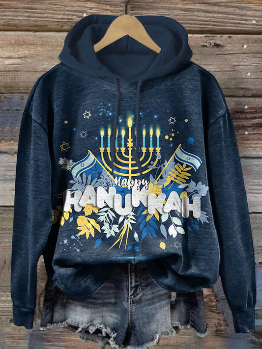 Happy Hanukkah Art Print Casual Sweatshirt