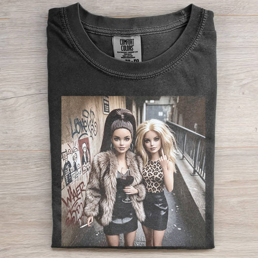 MIDDLE FINGER DOLL GRIL FUNNY MEME TEE
