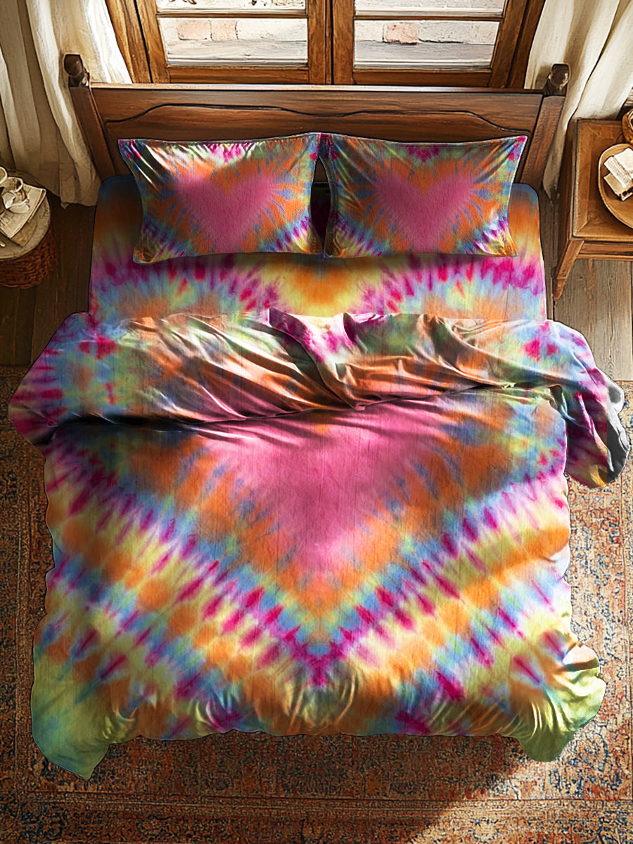 Colorful Tie Dye Art Print Sheet Set