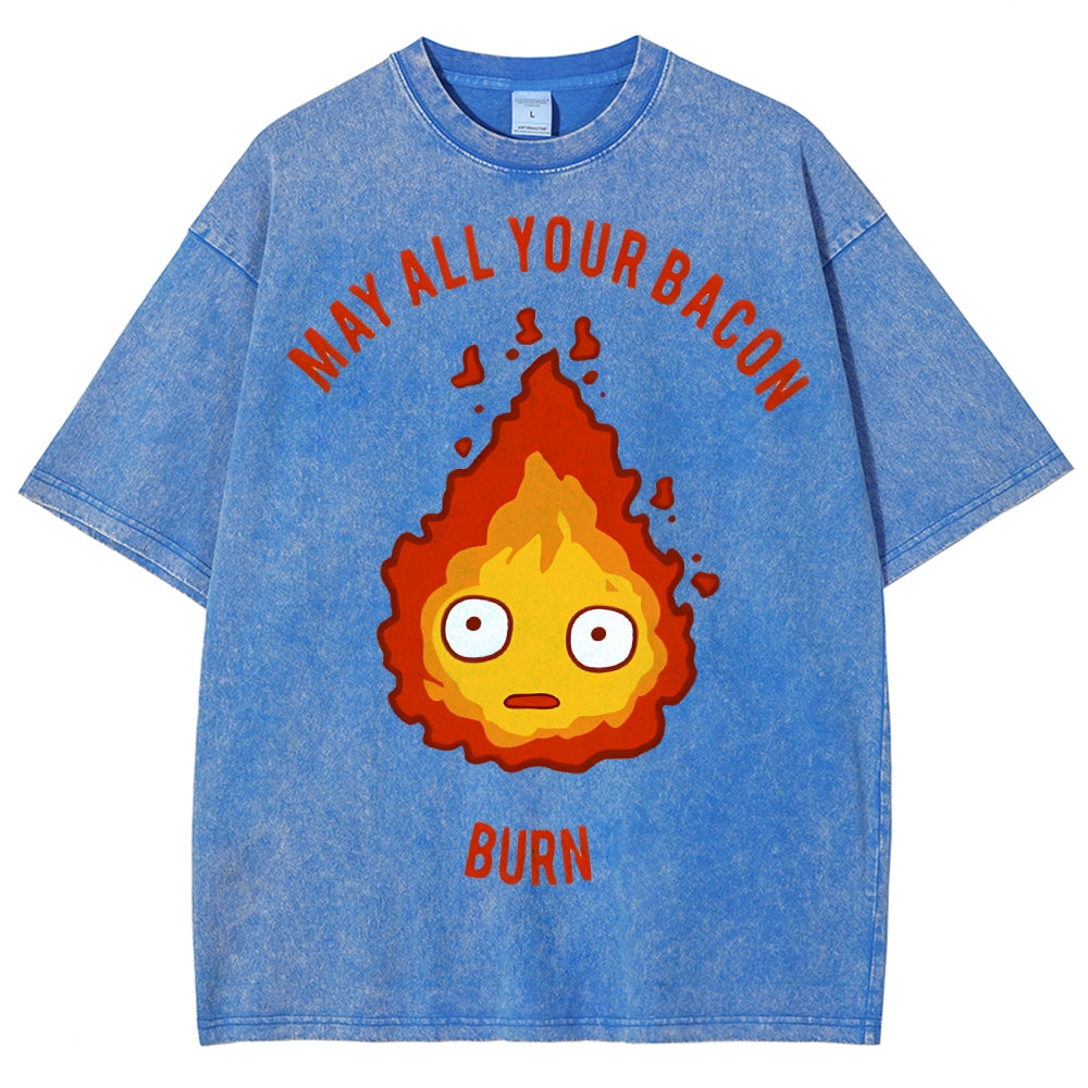 Unisex My All Your Bacon Printed Washed Tee