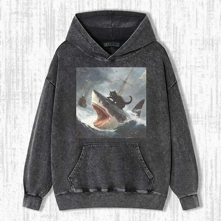 FAT CAT VS SHARK SWEATSHIRTS & HOODIES