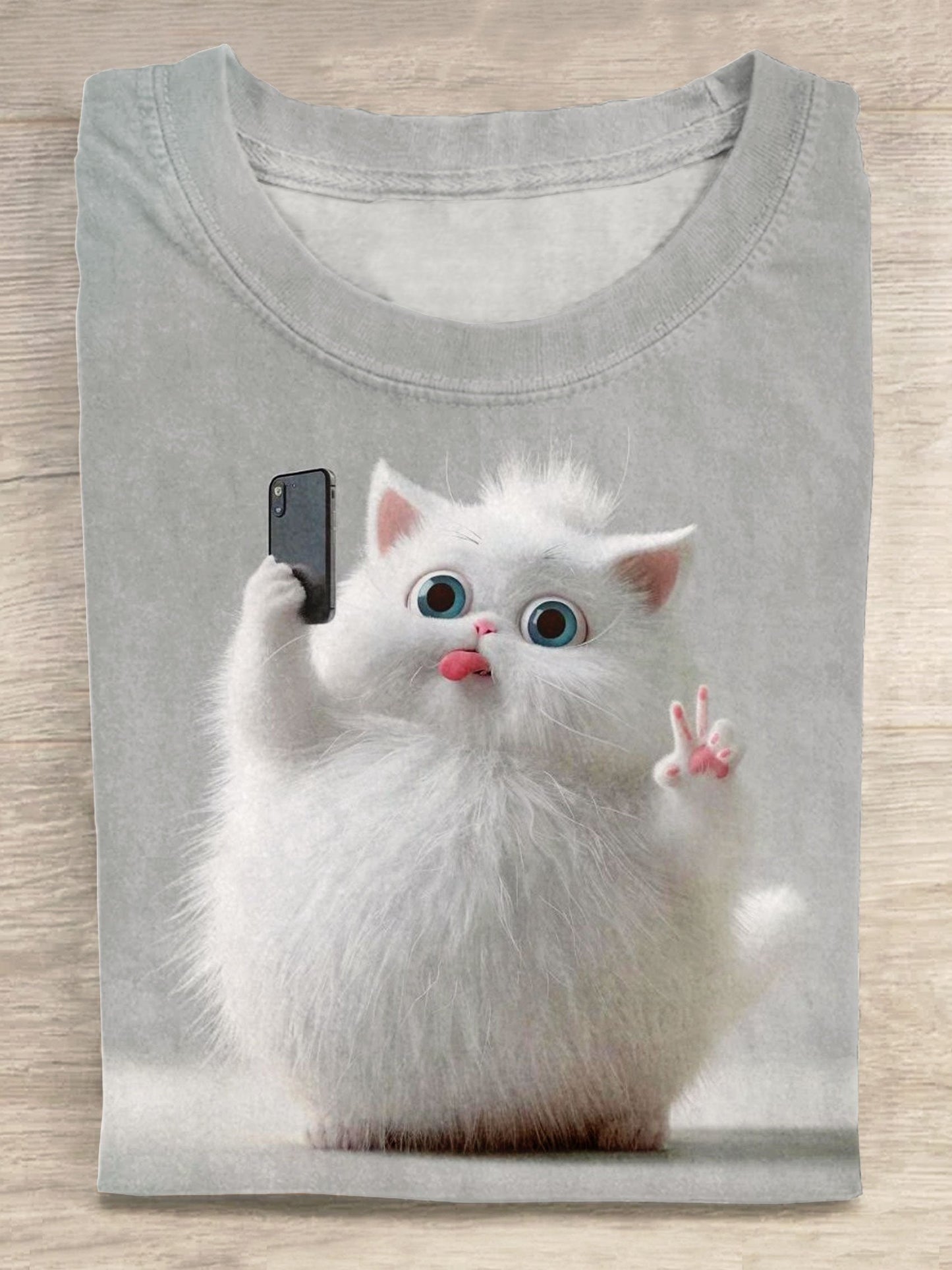 Vintage Cute Cat Art Print T-shirt