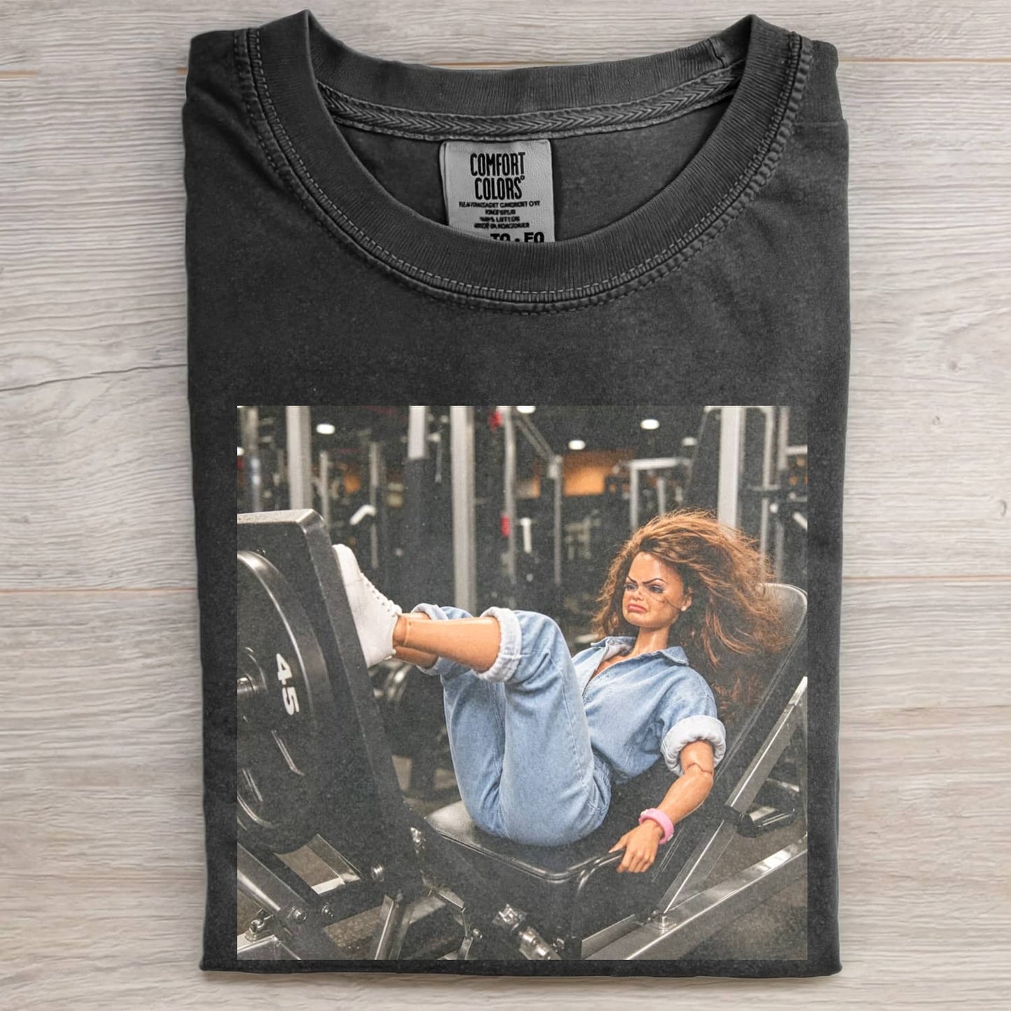GYM DOLL GIRL FUNNY FACE MEME TEE