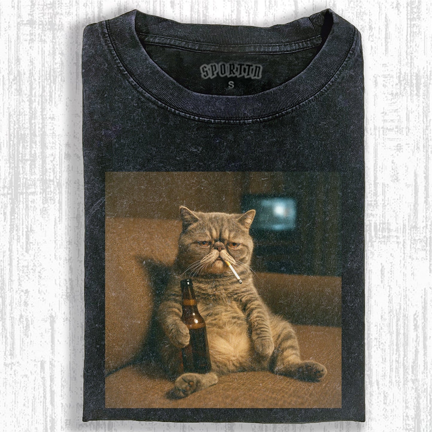 WACKY HANGOVER CAT T-SHIRT